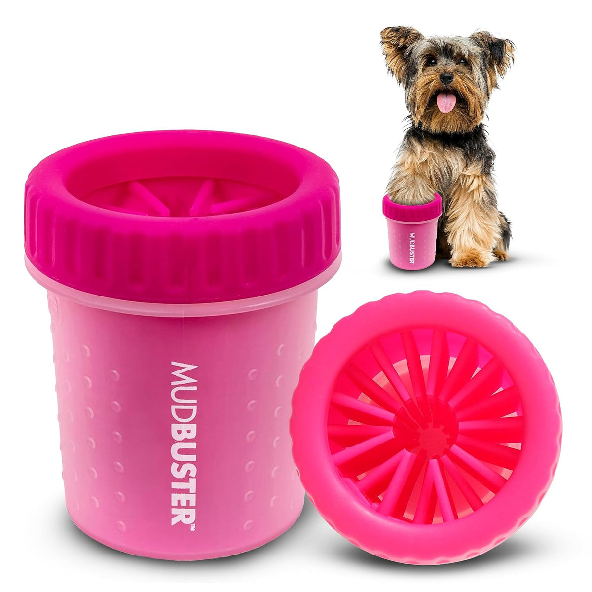 Dexas MudBuster portable paw cleaner with silicone bristles