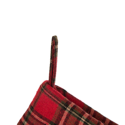 Glitzhome LED Christmas Stockings – 21" Embroidered Linen Stockings, 2-Pack