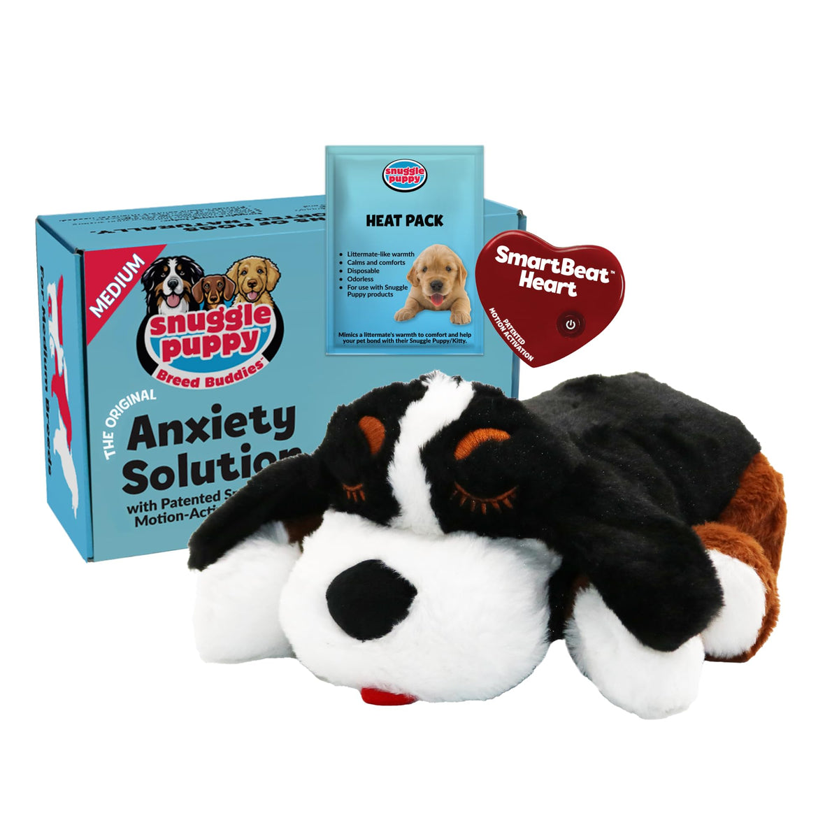 Snuggle Puppy Heartbeat Toy – front angle view