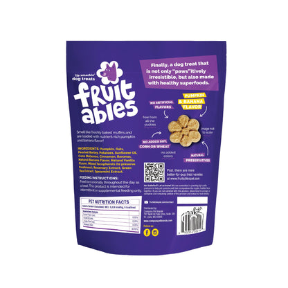 Fruitables Pumpkin & Blueberry Low-Calorie Baked Dog Treats, 12 oz