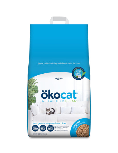 ökocat Low-Tracking Natural Wood Clumping Cat Litter, 14 lb