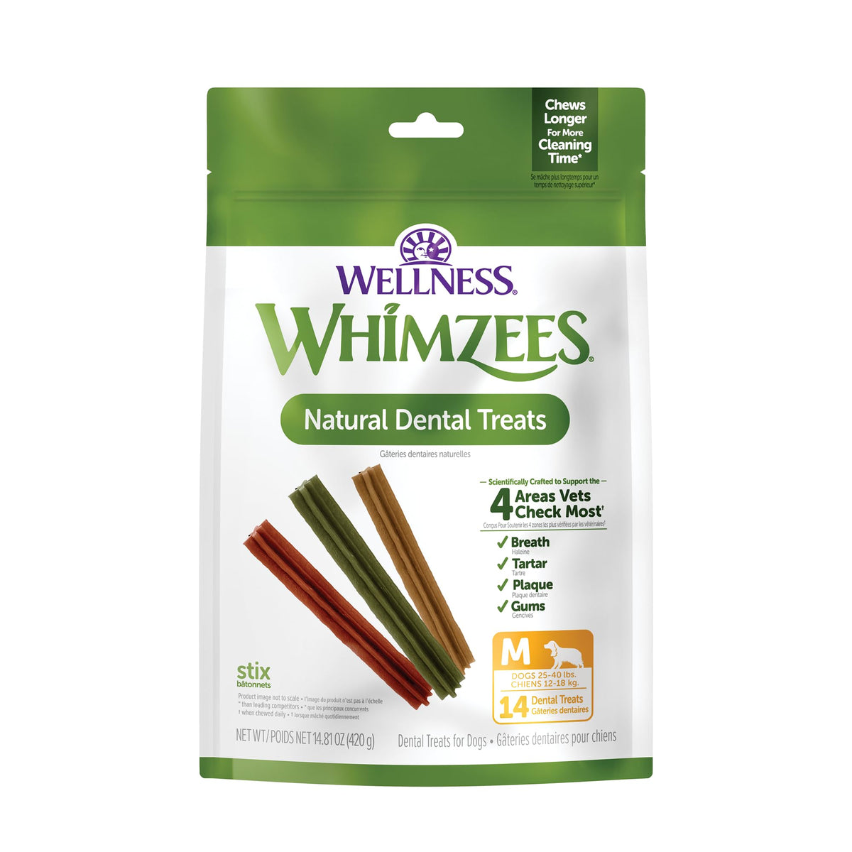 WHIMZEES Holiday Dog Dental Treats – Medium, 6 Count