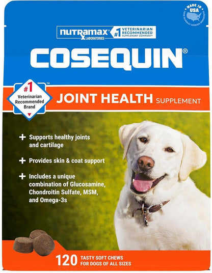 Nutramax Cosequin Soft Chew Supplement for Dogs, 120 Count
