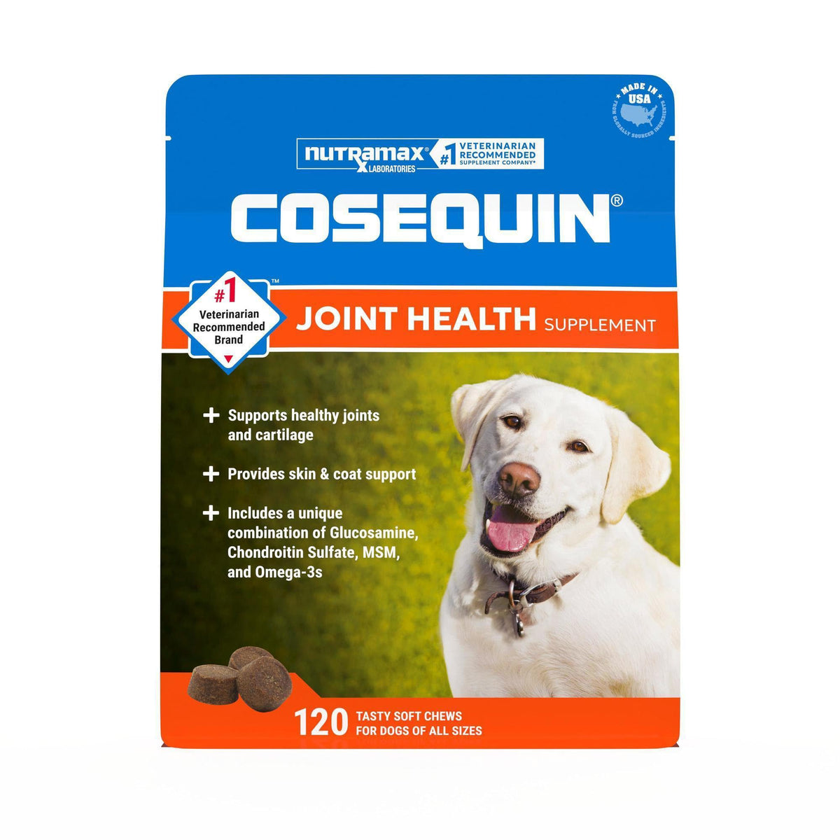 Nutramax Cosequin Soft Chew Supplement for Dogs, 120 Count