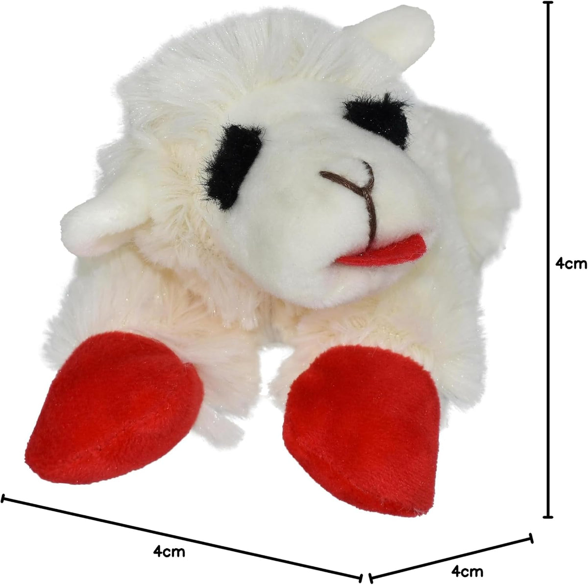 Multipet Holiday Lamb Chop – 10.5" Plush Squeaky Dog Toy with Reindeer Antlers