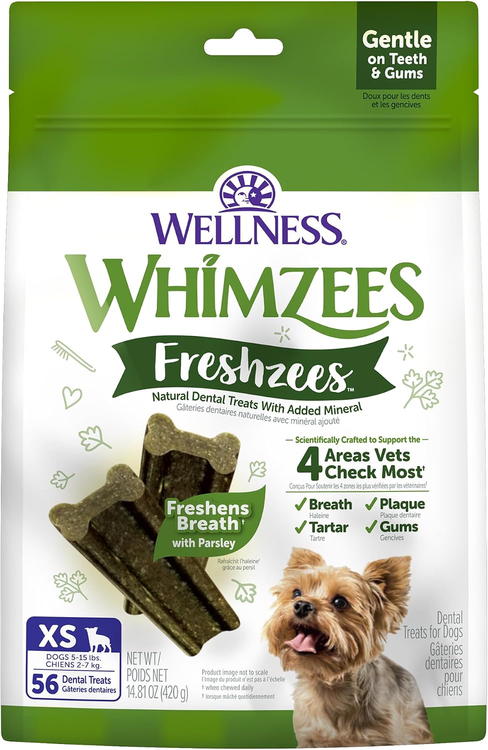 Whimzees Brushzees VOHC accepted dental chews