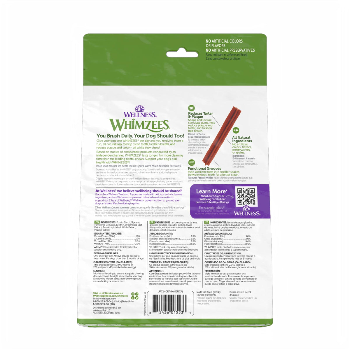 WHIMZEES Holiday Dog Dental Treats – Medium, 6 Count