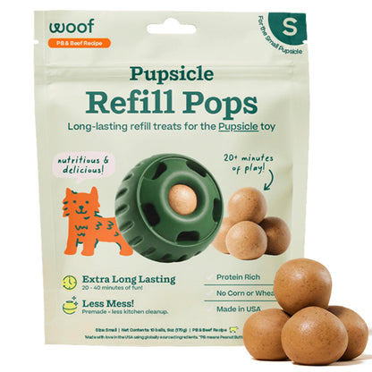 WOOF Pupsicle Refill Pops – scale view