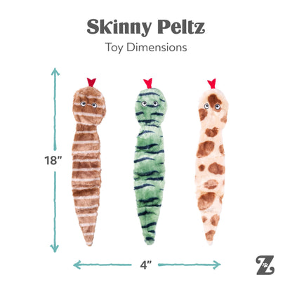 ZippyPaws Skinny Peltz squeaky dog toy trio for small and medium dogs
