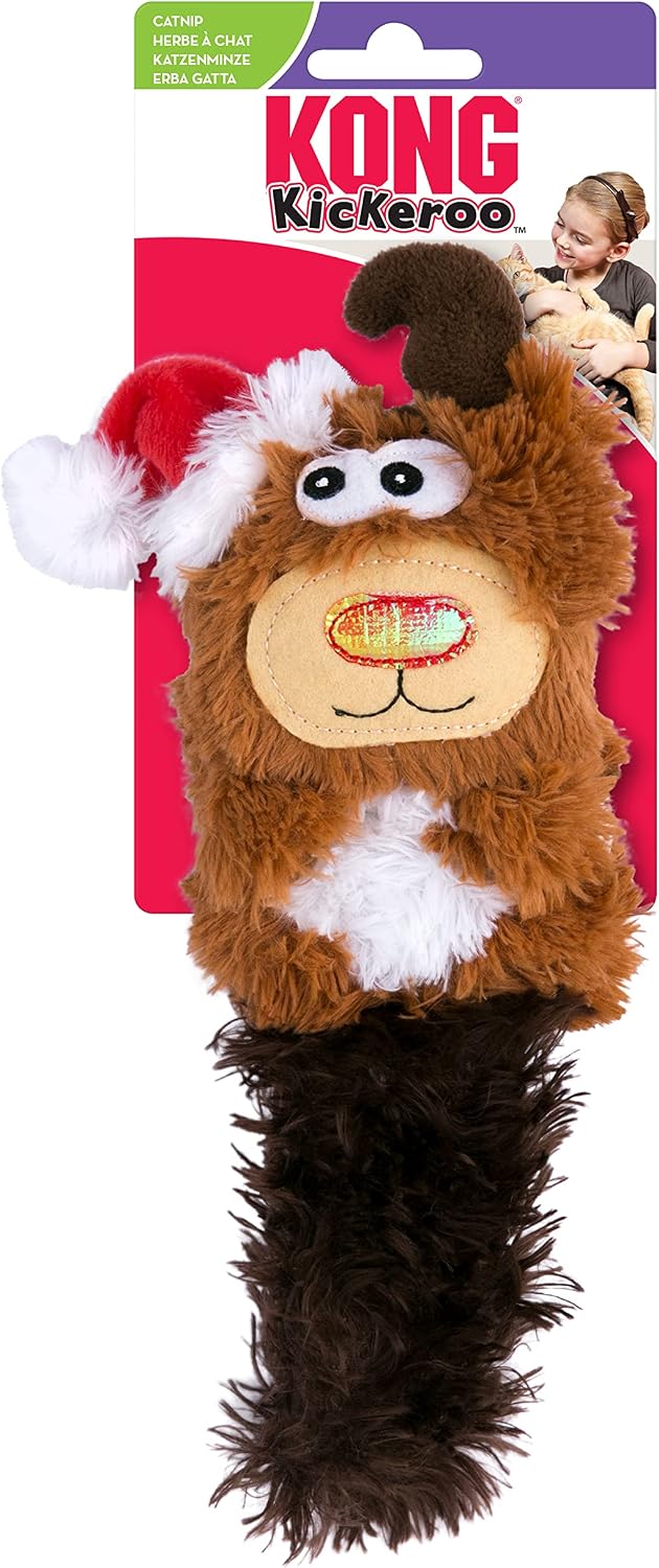 KONG Holiday Kickeroo – Medium Catnip-Filled Christmas Cat Toy