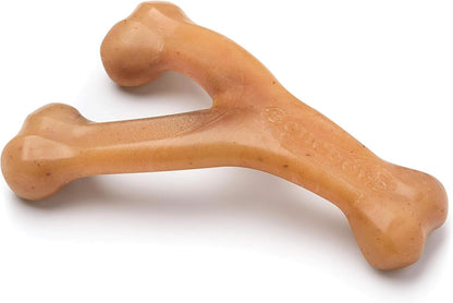 Benebone Wishbone dog chew toy - real bacon flavor nylon chew for aggressive chewers
