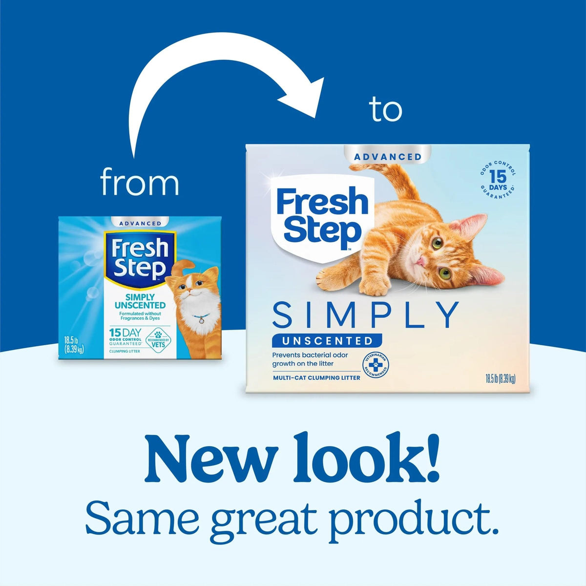 Fresh Step Advanced Ever Fresh Unscented Clumping Cat Litter, 2-Pack