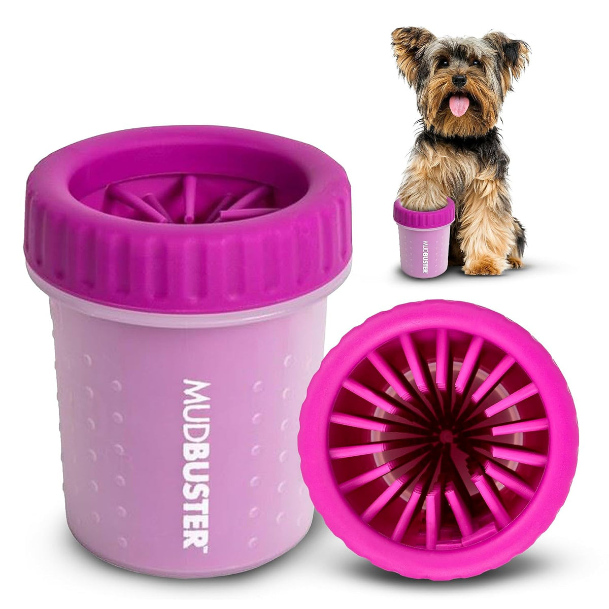 Dexas MudBuster portable paw cleaner with silicone bristles