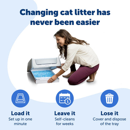 PetSafe ScoopFree Lavender Crystal Disposable Cat Litter Trays, 4-Pack