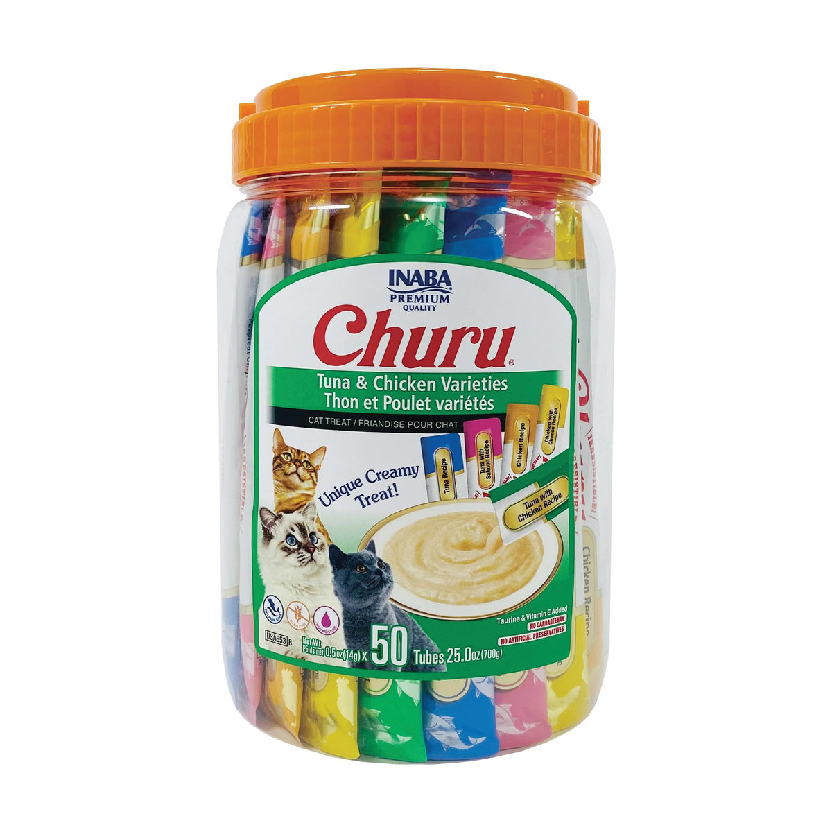 INABA Churu Cat Treats – scale view