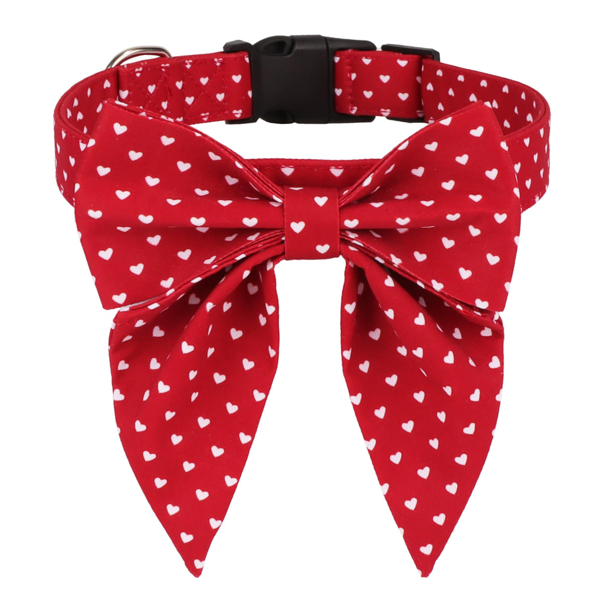 ADOGGYGO Christmas Dog Collar with Bow – Red & Green Plaid Cotton Dog Collar