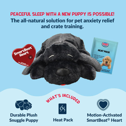 Snuggle Puppy Heartbeat Toy – Calming Comfort Plush for Medium Dogs, Cream
