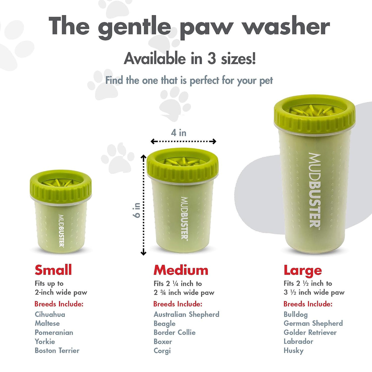 Dexas MudBuster paw washer for muddy paws