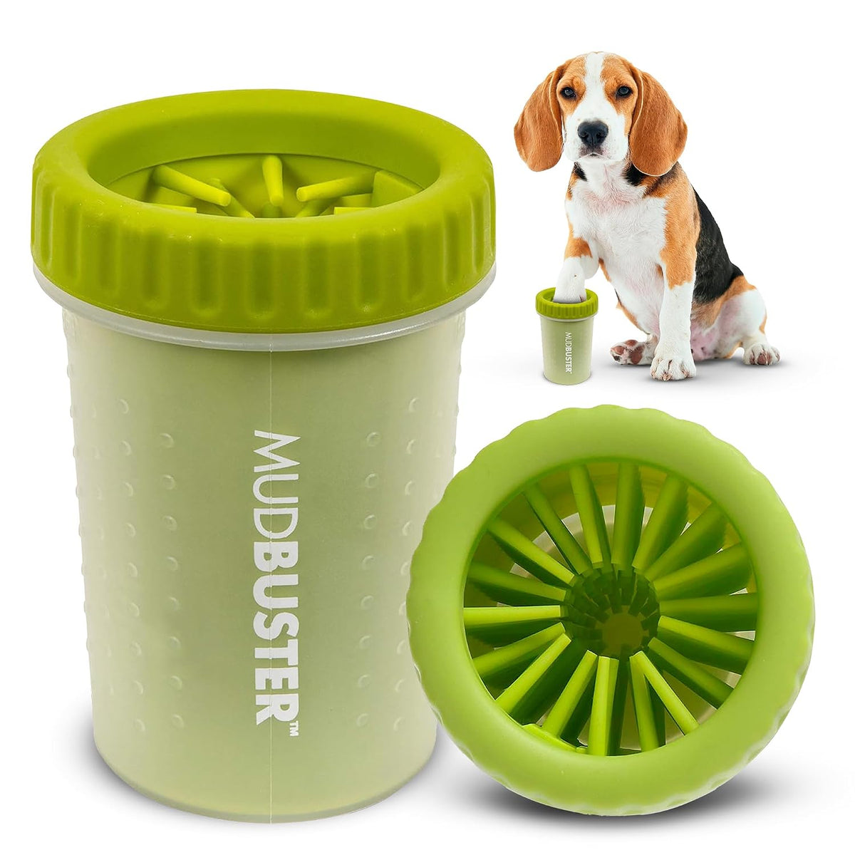 Dexas MudBuster portable paw cleaner with silicone bristles