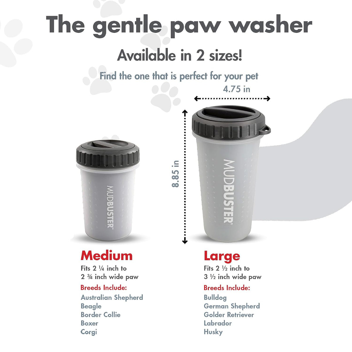 Dexas MudBuster portable paw cleaner with silicone bristles