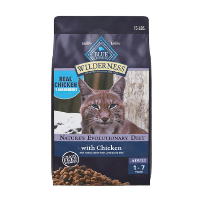 Blue Buffalo Wilderness Chicken Grain-Free Dry Cat Food, 12 lb