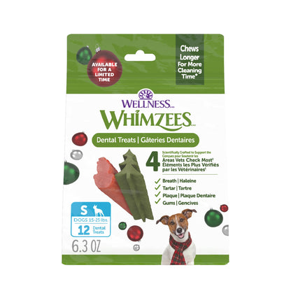 WHIMZEES Holiday Dog Dental Treats – Medium, 6 Count
