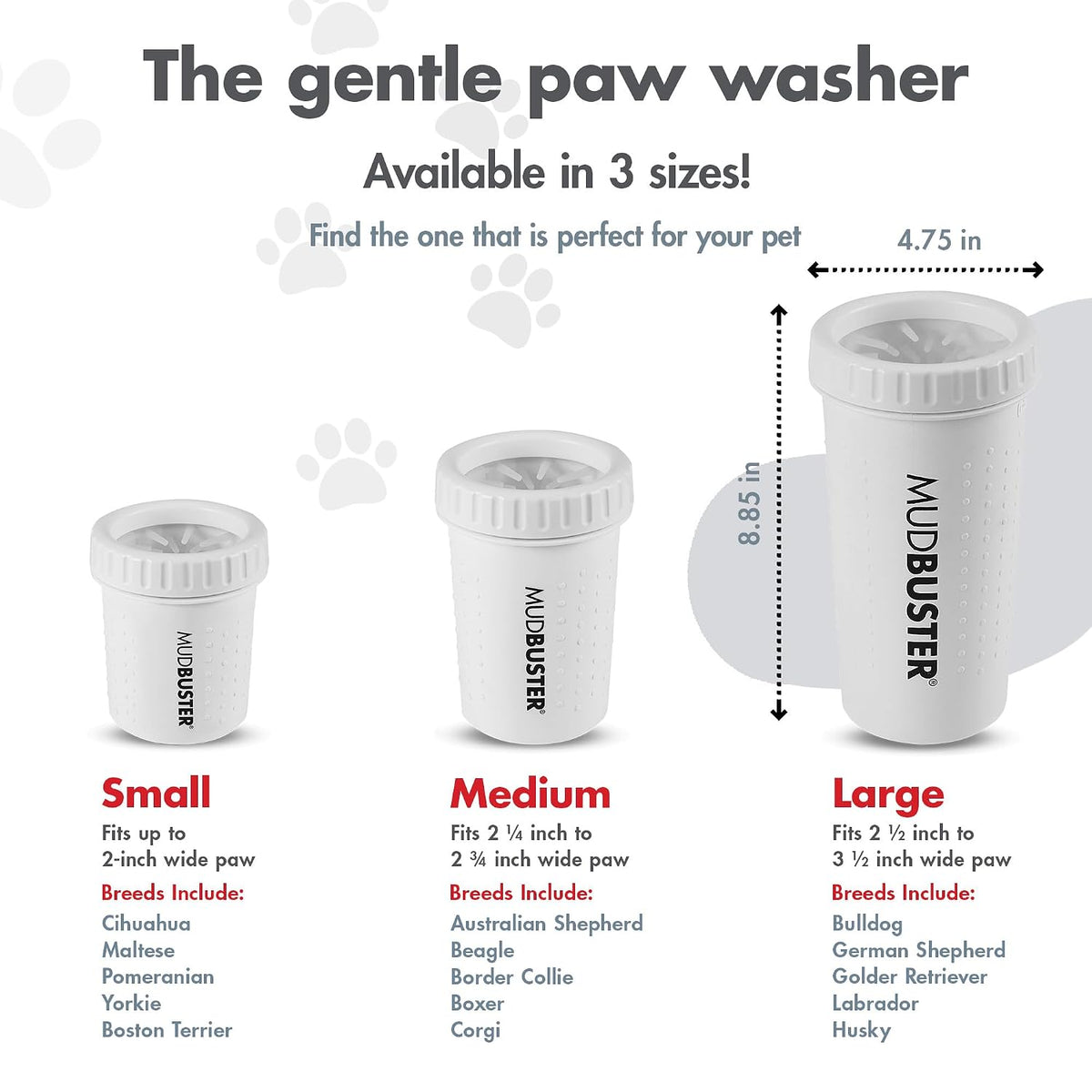 Dexas MudBuster paw washer for muddy paws