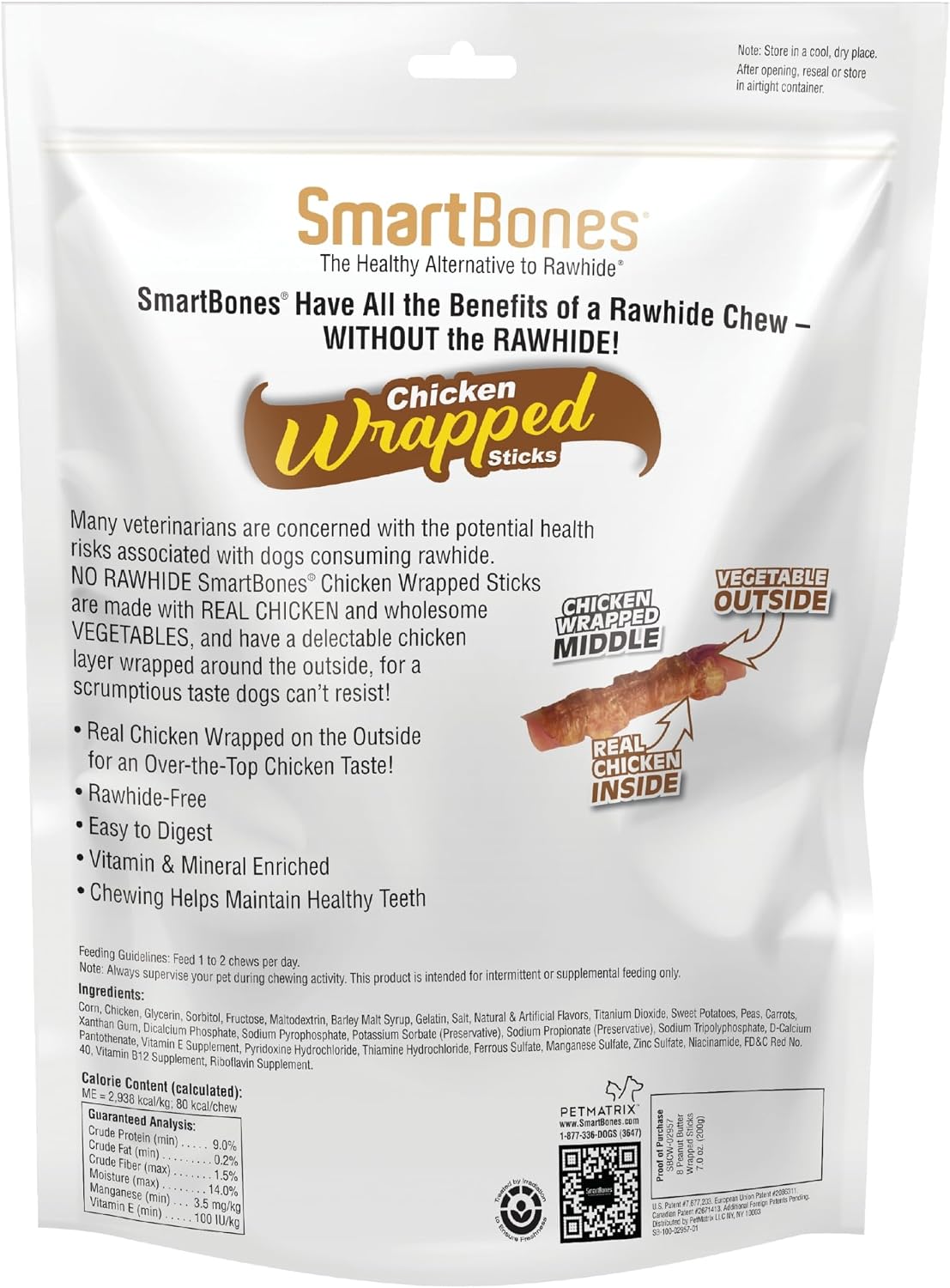 SmartBones sticks dog treats with vegetables