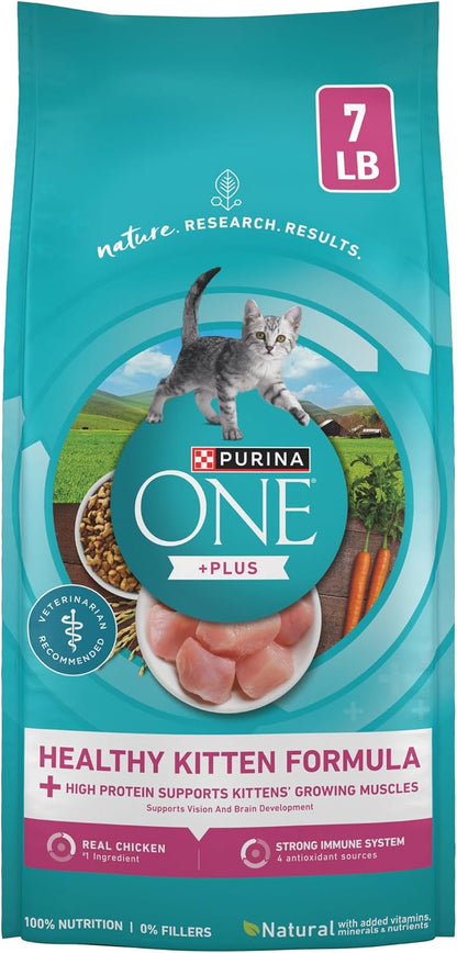 Purina ONE High Protein Kitten Dry Cat Food, 7 lb Bag