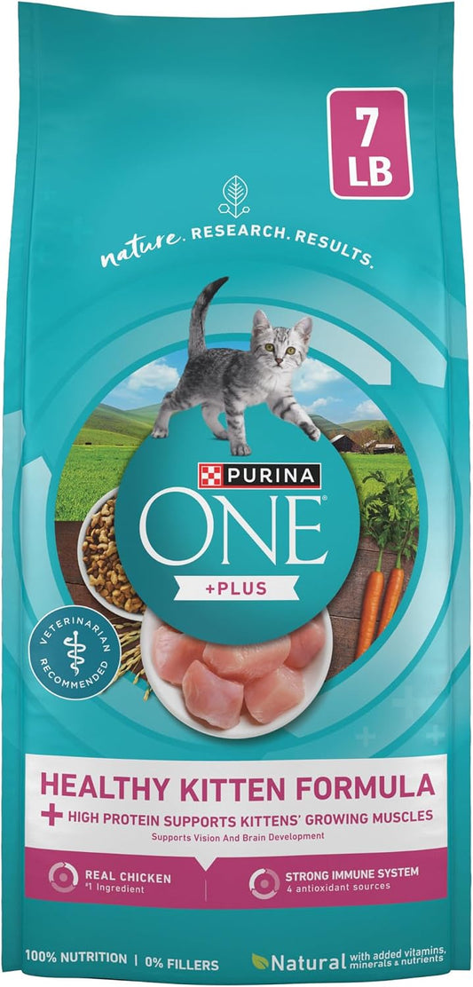 Purina ONE High Protein Kitten Dry Cat Food, 7 lb Bag