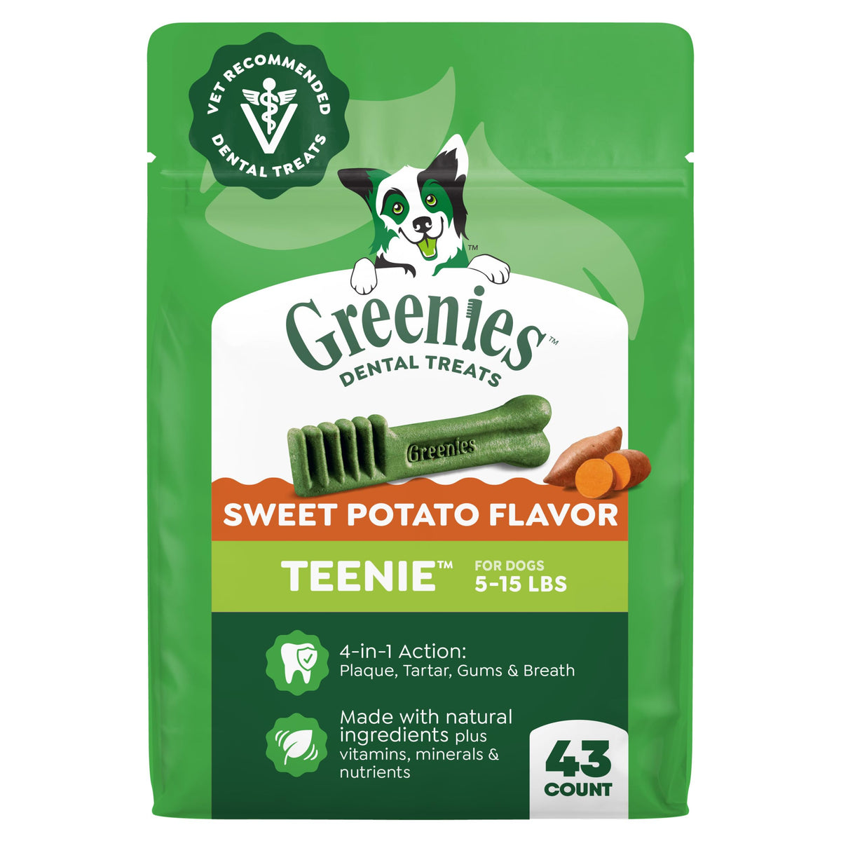 Greenies Teenie Dental Treats Mint – front angle view