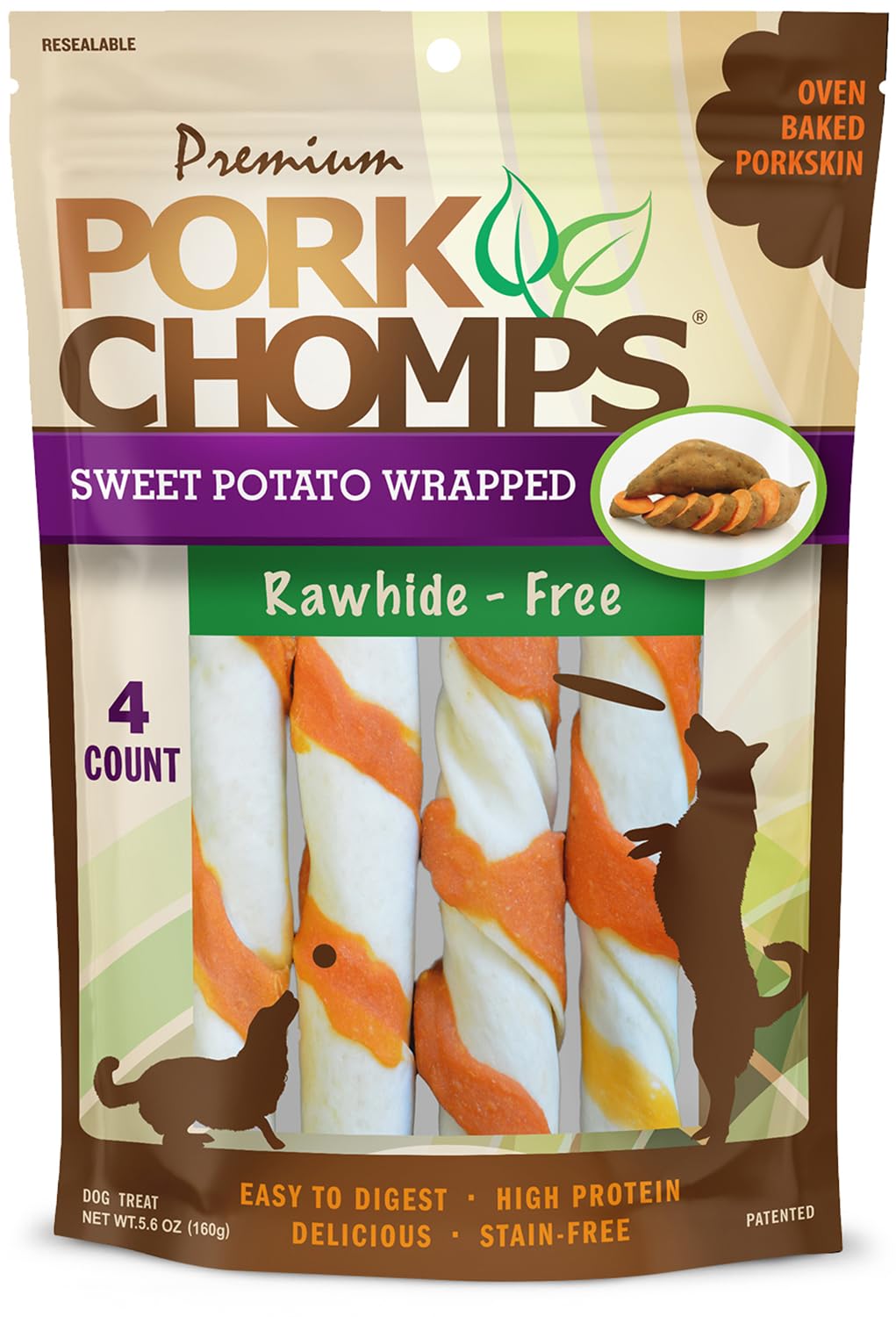 Pork Chomps Pork Skin Twists – in-use lifestyle view
