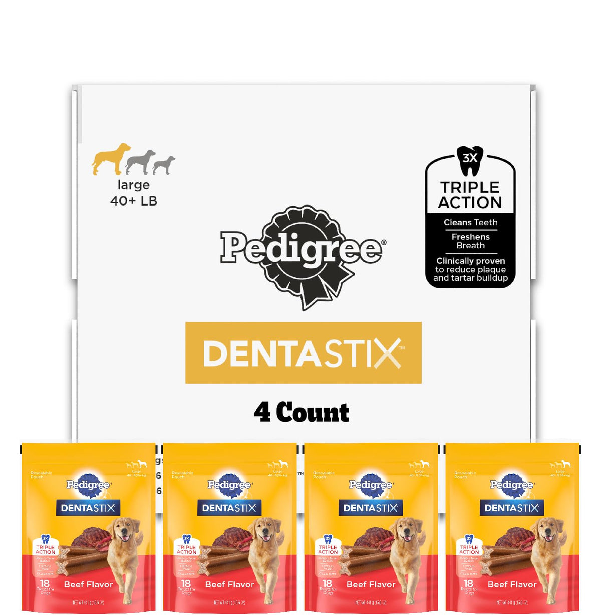 Pedigree Dentastix Large Dog Treats – texture and finish detail