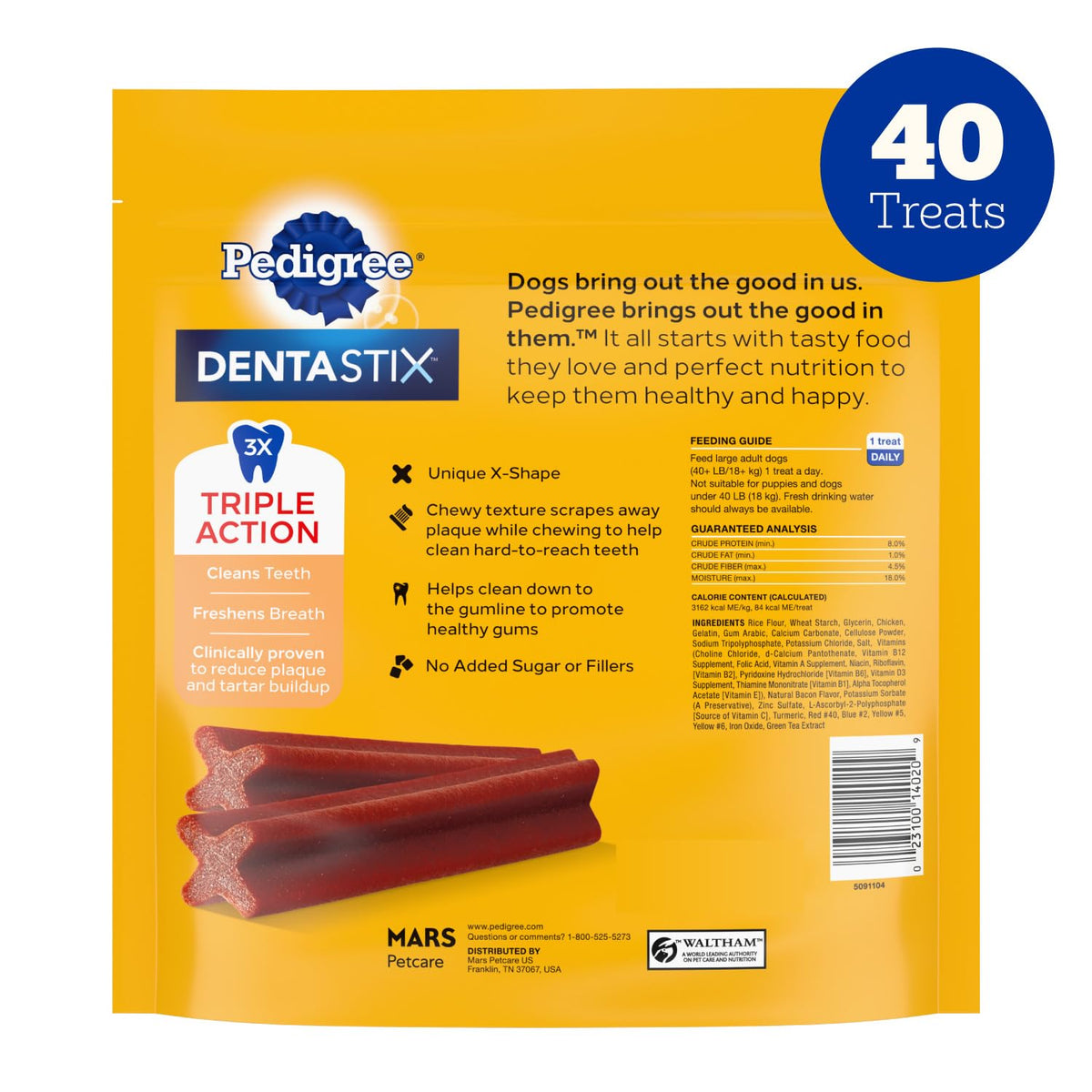 Pedigree Dentastix Large Breed Dental Dog Treats – Variety Pack, 51 Count