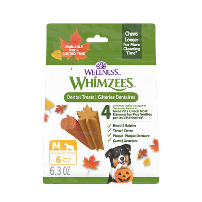 WHIMZEES Holiday Dog Dental Treats – Medium, 6 Count