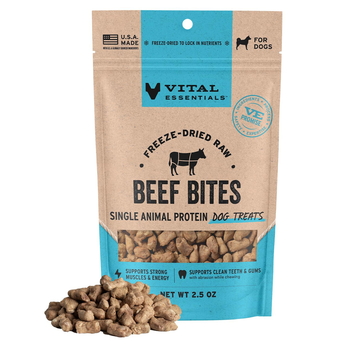Vital Essentials Freeze-Dried Beef Tripe Nibs Dog Treats, 14 oz