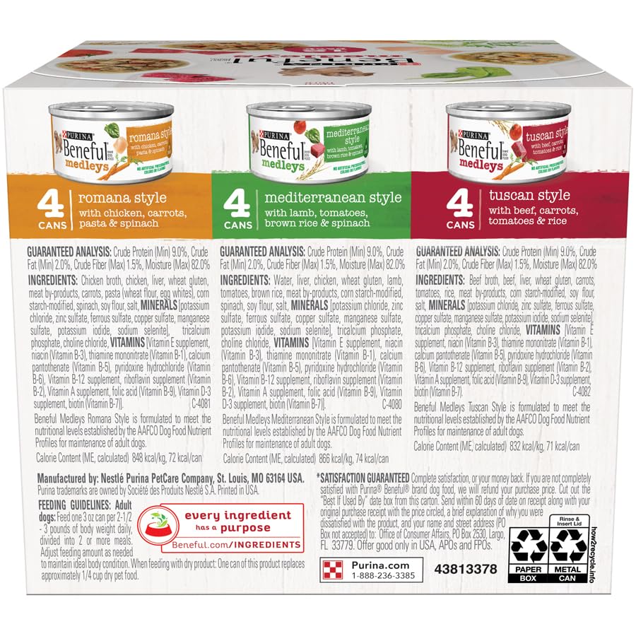 Purina Beneful Kitchen Creations Lamb Wet Dog Food in Sauce, 12 Cans