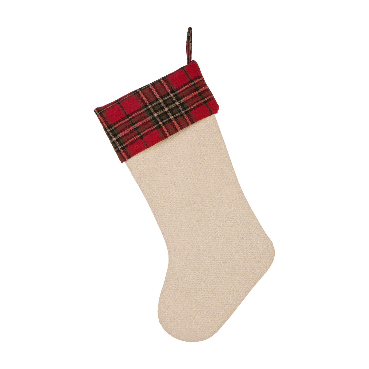 Glitzhome LED Christmas Stockings – 21" Embroidered Linen Stockings, 2-Pack