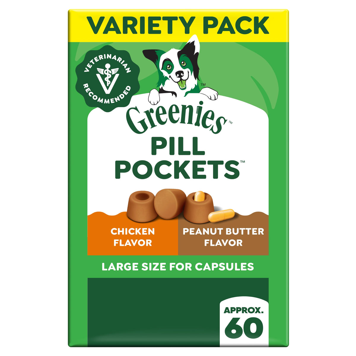 Greenies Pill Pockets for Large Dogs – Chicken Flavor, 15.8 oz