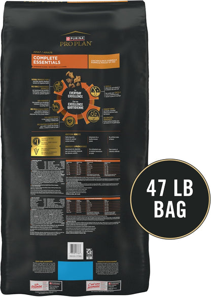 Purina Pro Plan Complete Essentials Chicken & Rice Dry Dog Food, 47 lb
