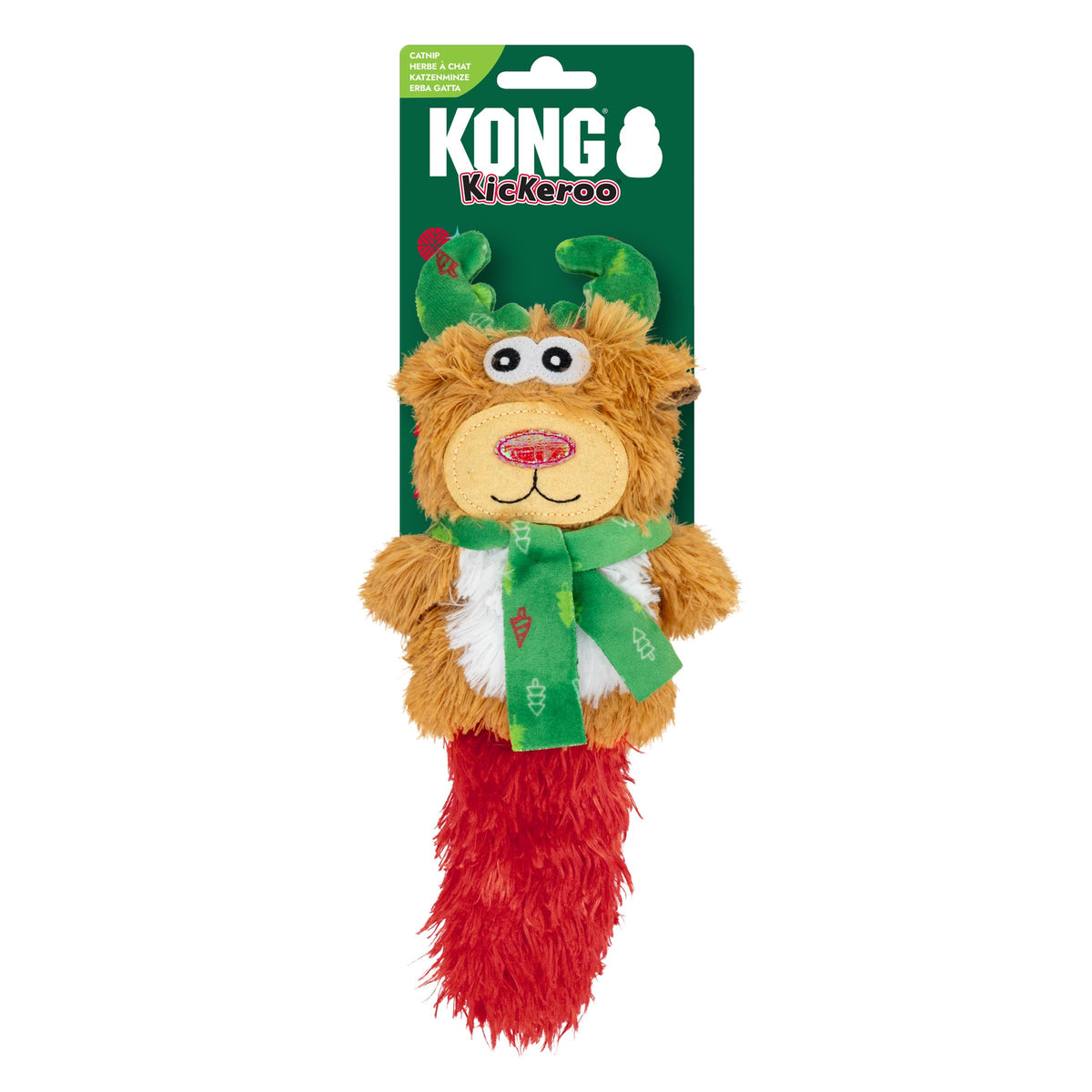 KONG Holiday Kickeroo – Medium Catnip-Filled Christmas Cat Toy