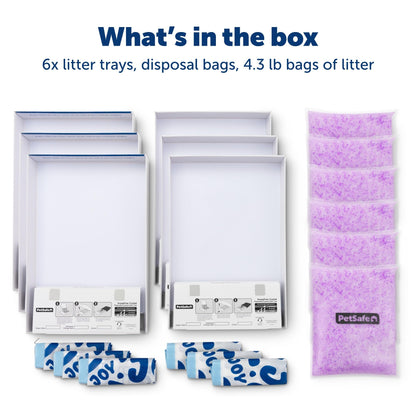 PetSafe ScoopFree Lavender Crystal Disposable Cat Litter Trays, 4-Pack