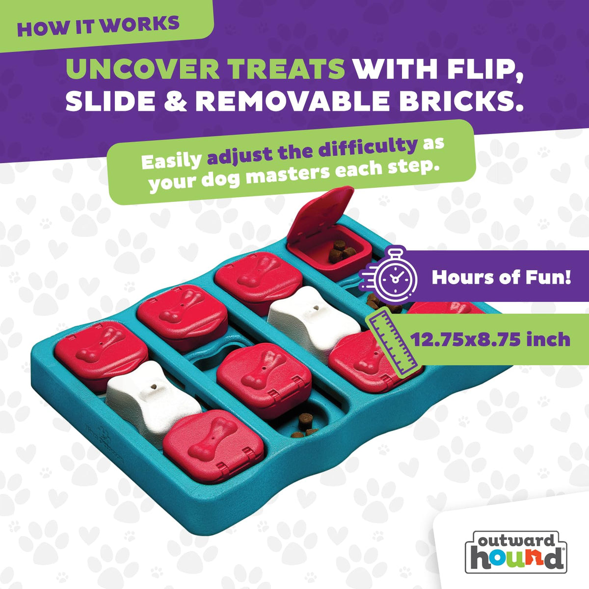 Dog solving the Nina Ottosson Dog Brick puzzle