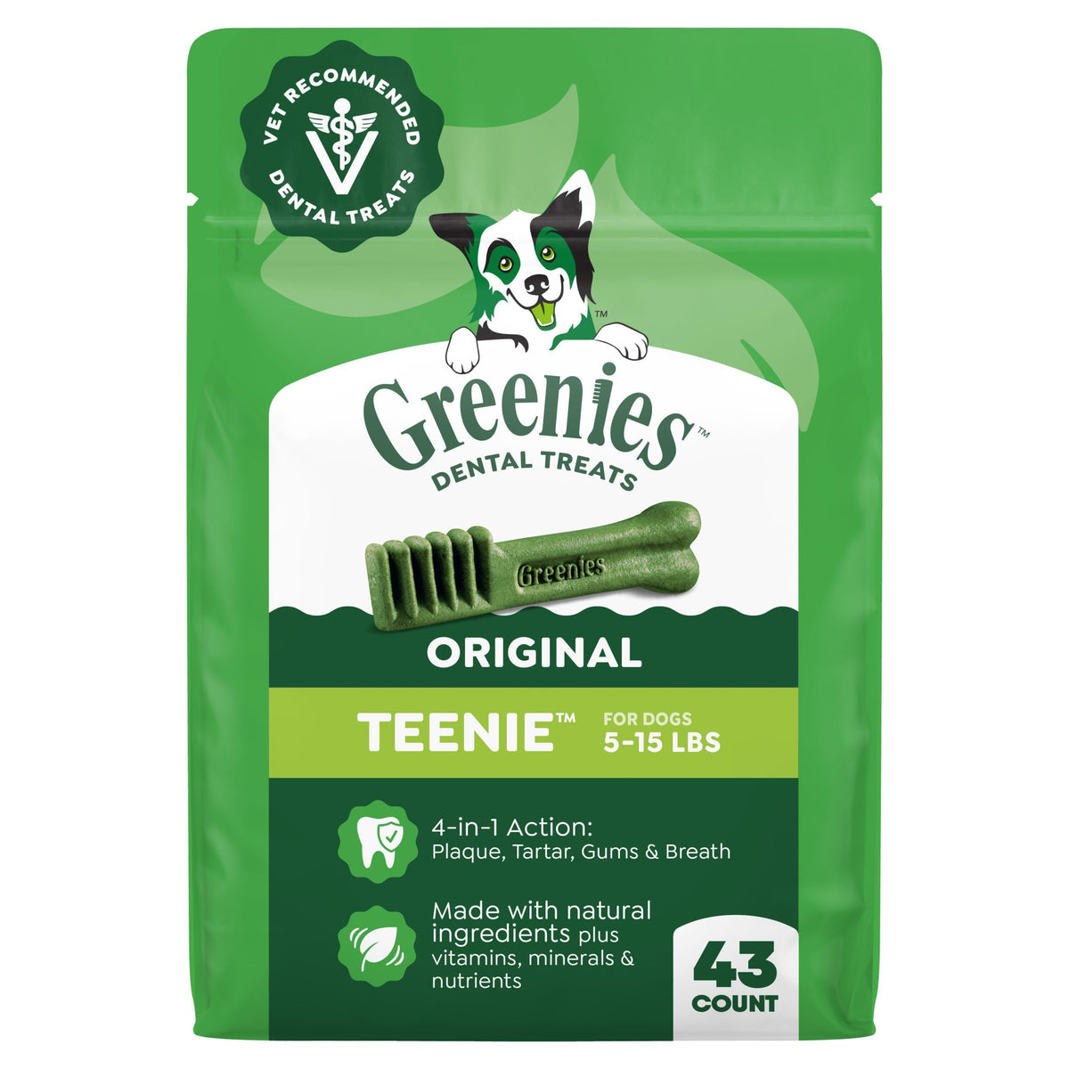 Greenies Teenie Dental Treats Mint – package contents view