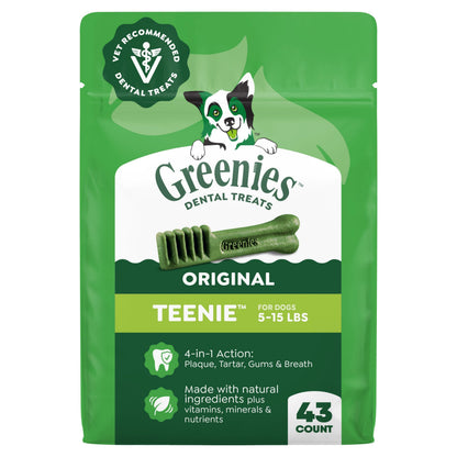 Greenies Teenie Dental Treats Mint – package contents view