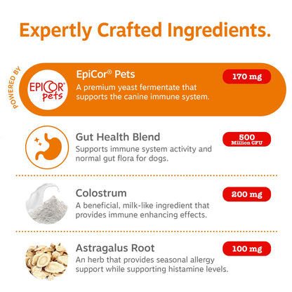 Zesty Paws Peanut Butter Allergy Support Chews for Dogs, 90 Count