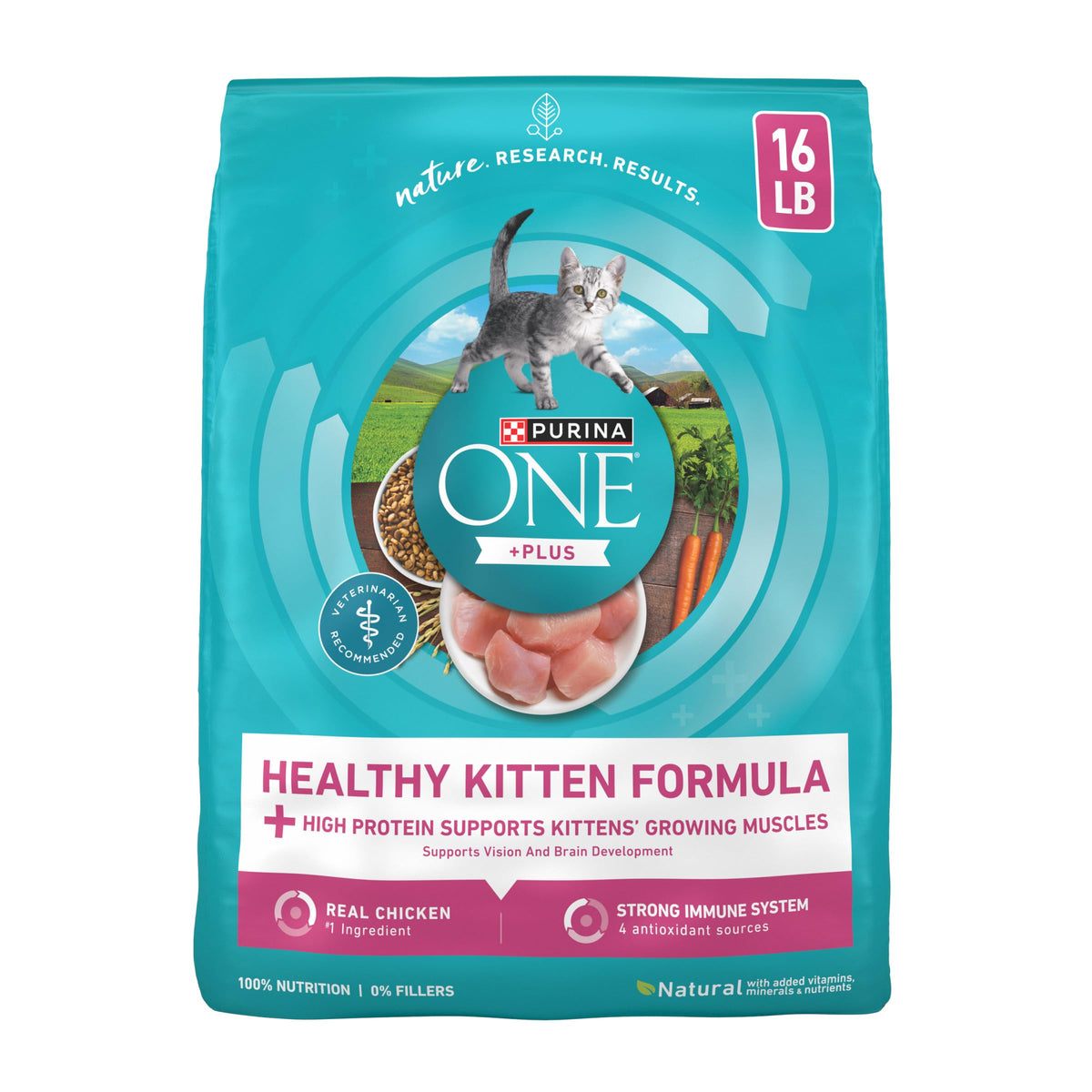 Purina ONE High Protein Kitten Dry Cat Food, 7 lb Bag
