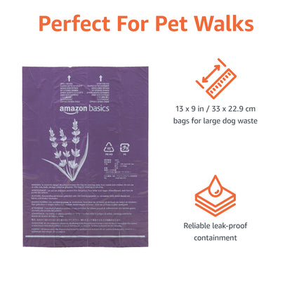 Amazon Basics Leak-Proof Dog Poop Bags with Dispenser, 900 Count