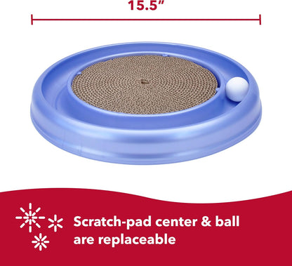 Bergan Turbo Scratcher 16 inch round cat scratcher toy, color may vary