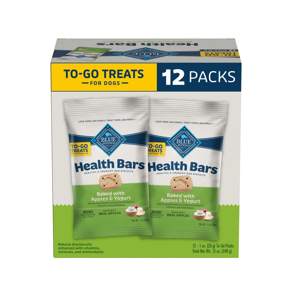 Blue Buffalo Health Bars Apple & Yogurt Dog Biscuits, 3.5 lb
